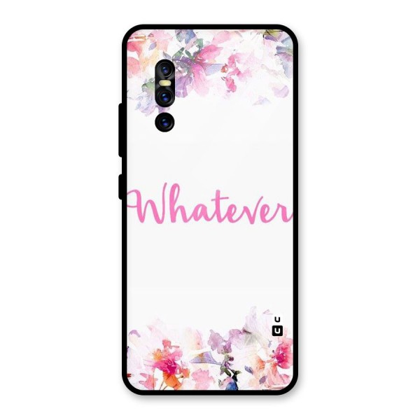 Flower Whatever Glass Back Case for Vivo V15 Pro