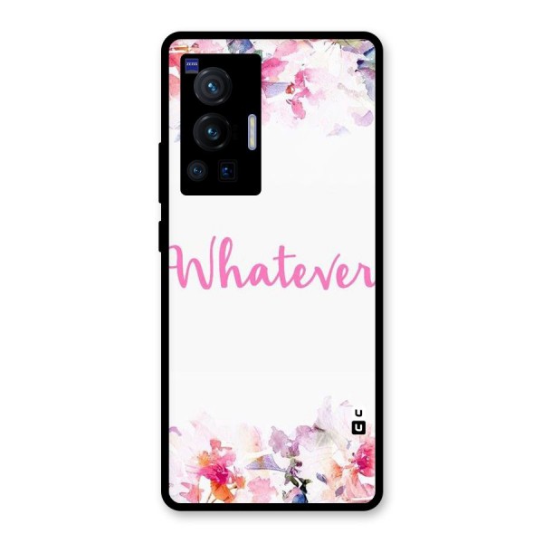 Flower Whatever Glass Back Case for Vivo X70 Pro