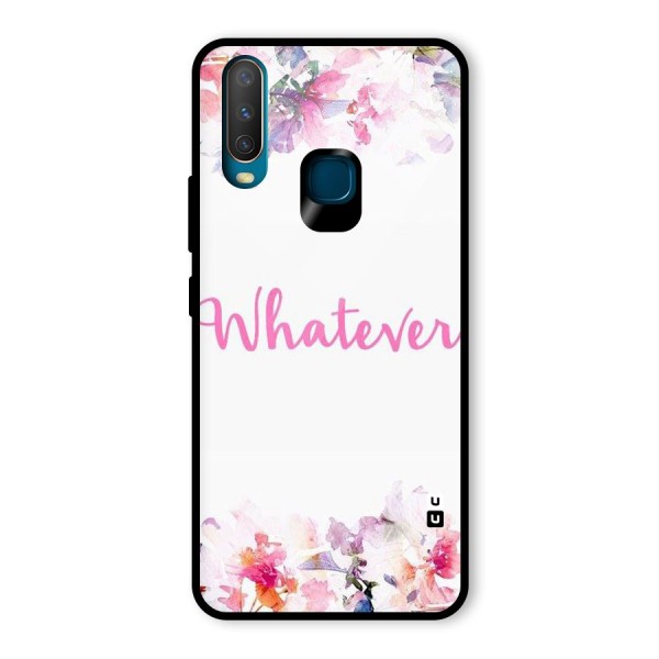 Flower Whatever Glass Back Case for Vivo Y12