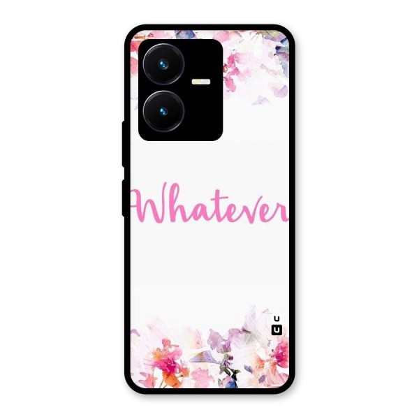 Flower Whatever Glass Back Case for Vivo Y22