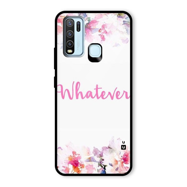 Flower Whatever Glass Back Case for Vivo Y30