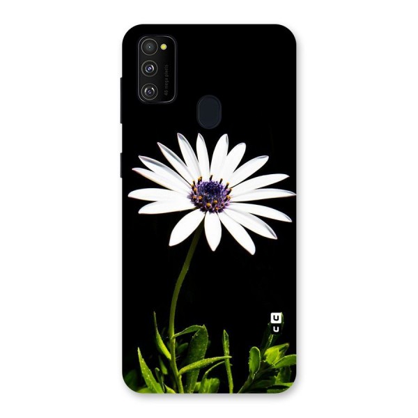 Flower White Spring Back Case for Galaxy M21