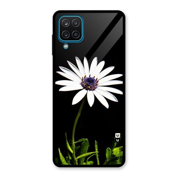 Flower White Spring Glass Back Case for Galaxy A12