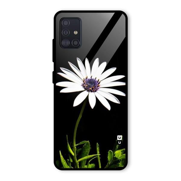 Flower White Spring Glass Back Case for Galaxy A51