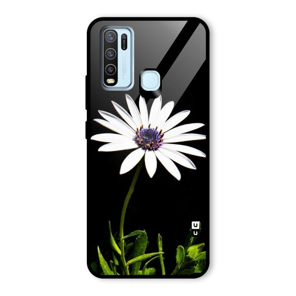 Flower White Spring Glass Back Case for Vivo Y30