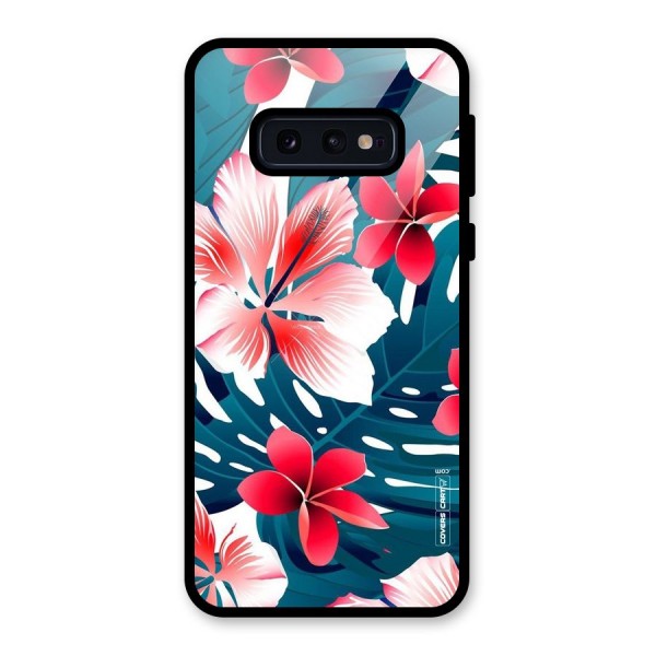 Flower design Glass Back Case for Galaxy S10e