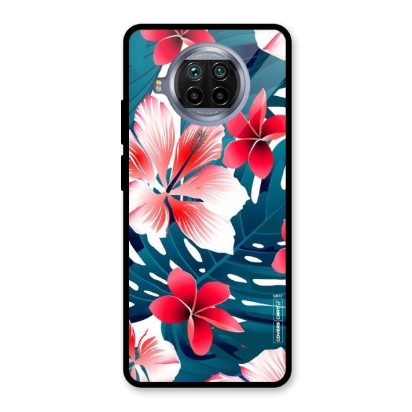 Flower design Glass Back Case for Mi 10i