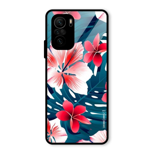 Flower design Glass Back Case for Mi 11x