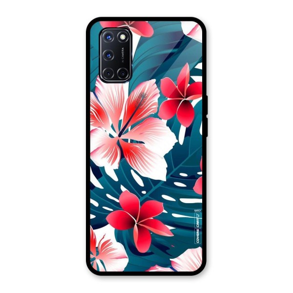 Flower design Glass Back Case for Oppo A52