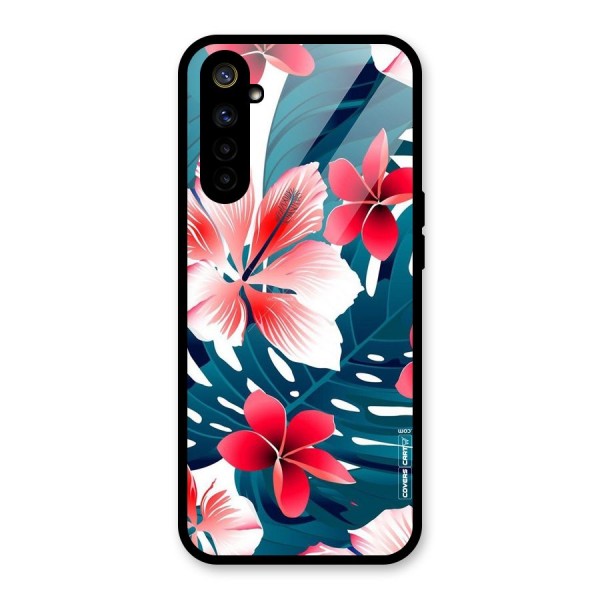 Flower design Glass Back Case for Realme 6i