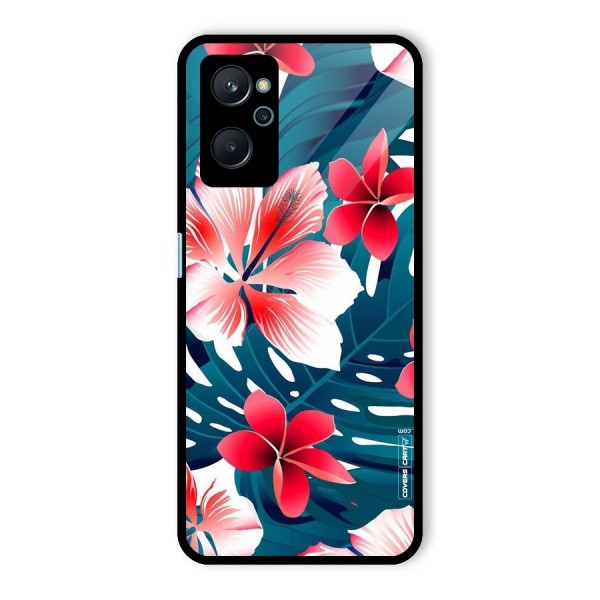 Flower design Glass Back Case for Realme 9i