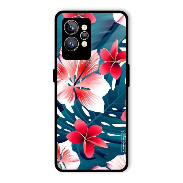 Flower design Glass Back Case for Realme GT2 Pro