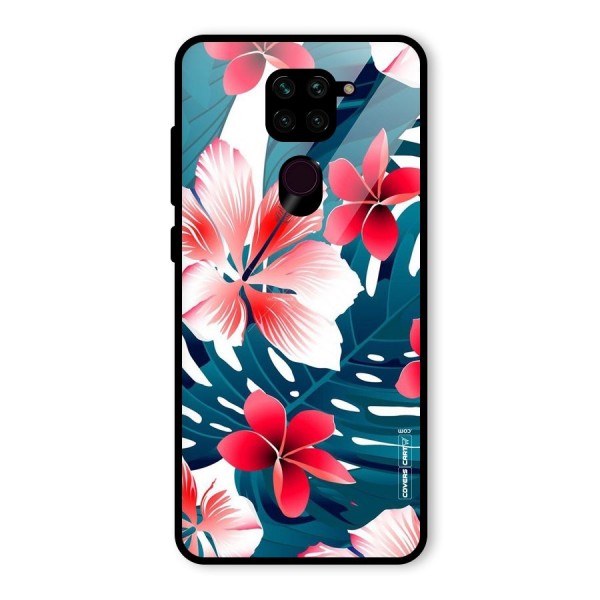 Flower design Glass Back Case for Redmi Note 9