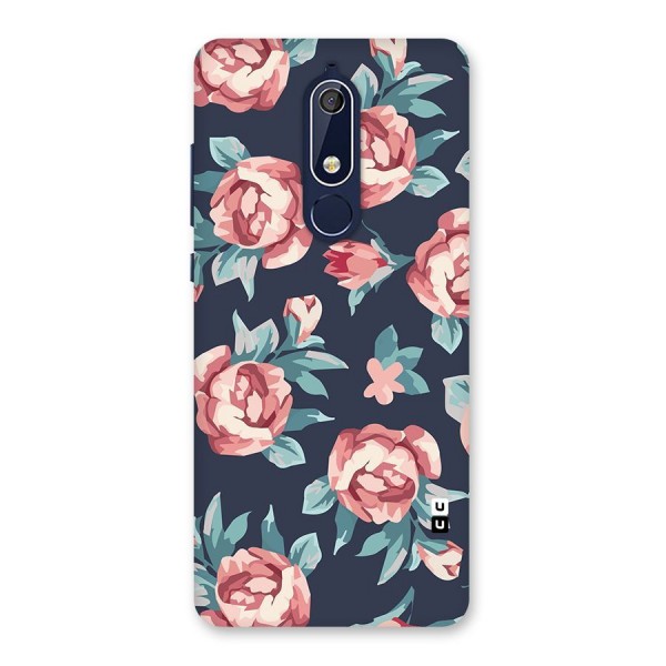 Flowers Painting Back Case for Nokia 5.1