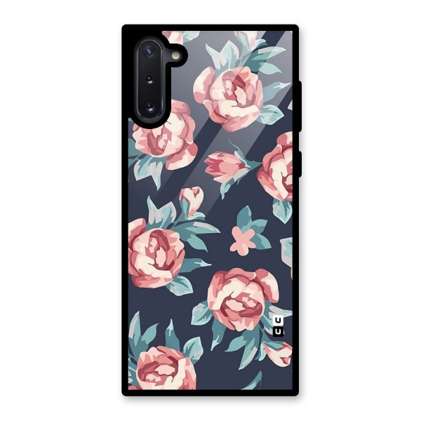 Flowers Painting Glass Back Case for Galaxy Note 10