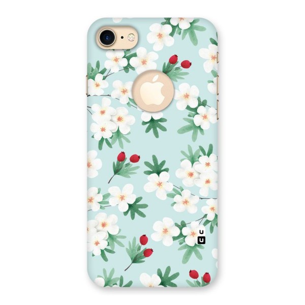 Flowers Pastel Back Case for iPhone 8 Logo Cut