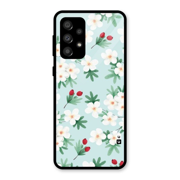 Flowers Pastel Glass Back Case for Galaxy A32