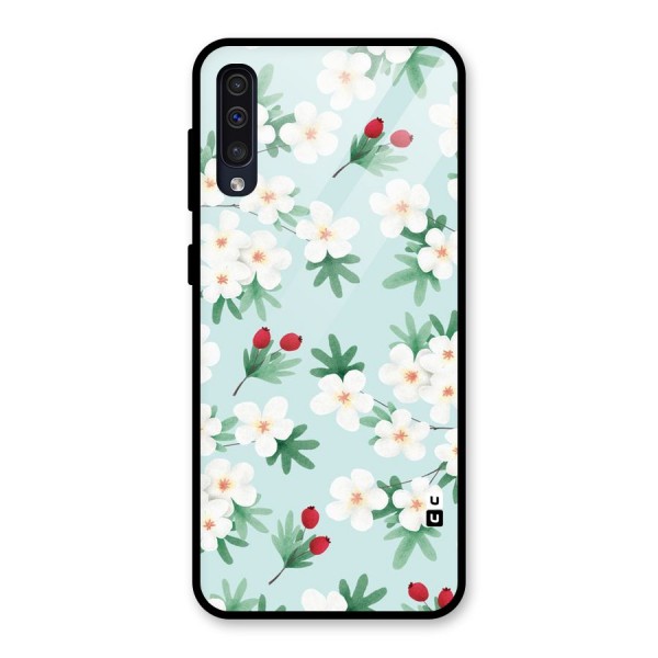 Flowers Pastel Glass Back Case for Galaxy A50s