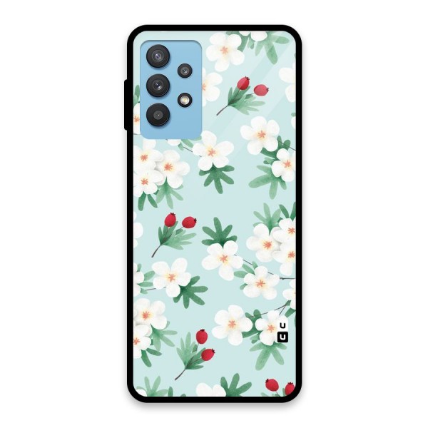 Flowers Pastel Glass Back Case for Galaxy M32 5G