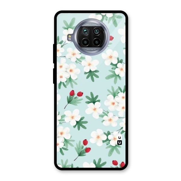 Flowers Pastel Glass Back Case for Mi 10i