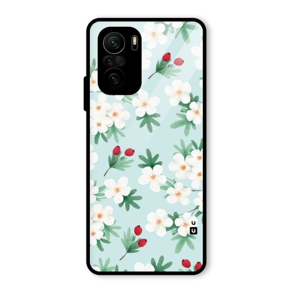 Flowers Pastel Glass Back Case for Mi 11x