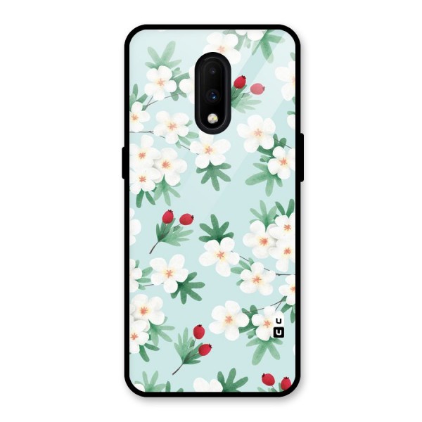 Flowers Pastel Glass Back Case for OnePlus 7