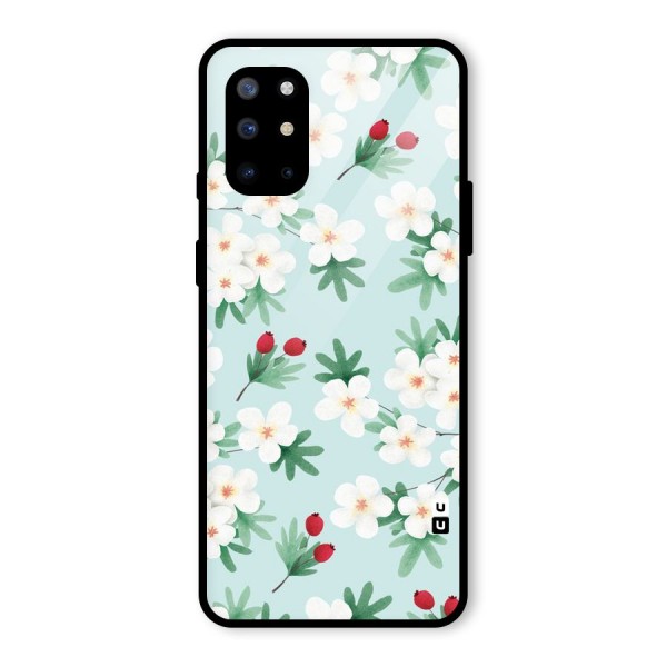 Flowers Pastel Glass Back Case for OnePlus 8T