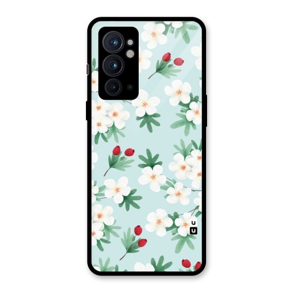 Flowers Pastel Glass Back Case for OnePlus 9RT 5G