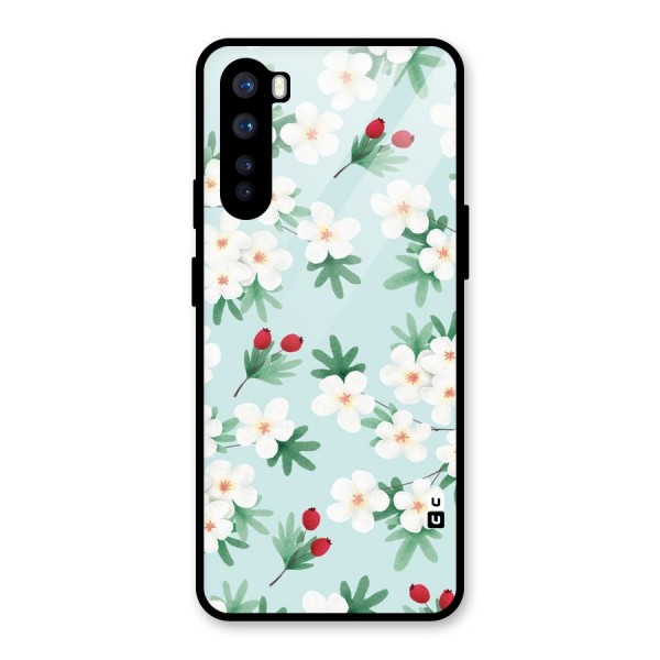 Flowers Pastel Glass Back Case for OnePlus Nord