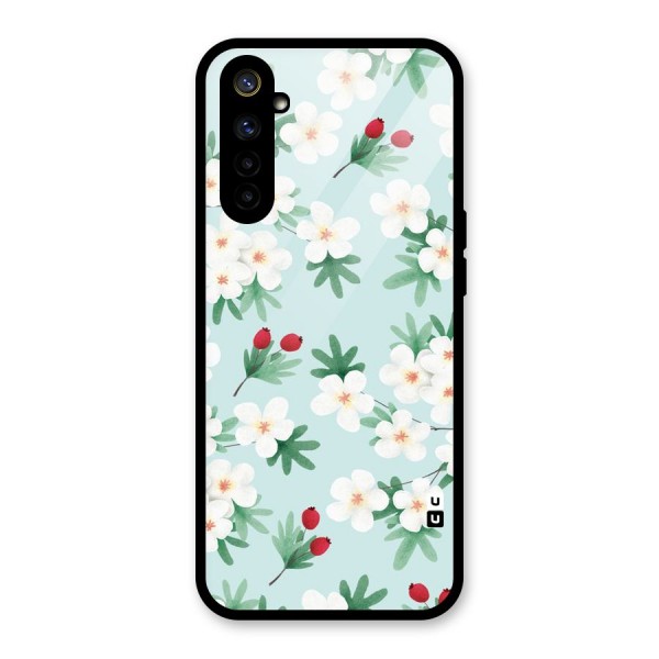 Flowers Pastel Glass Back Case for Realme 6