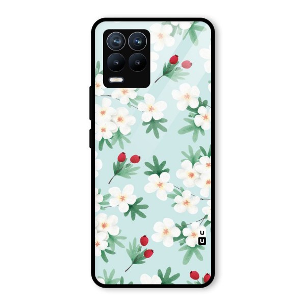 Flowers Pastel Glass Back Case for Realme 8 Pro