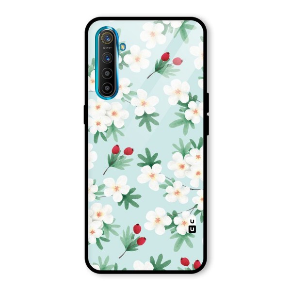 Flowers Pastel Glass Back Case for Realme XT