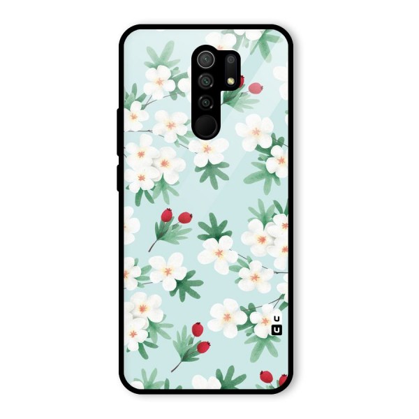 Flowers Pastel Glass Back Case for Redmi 9 Prime