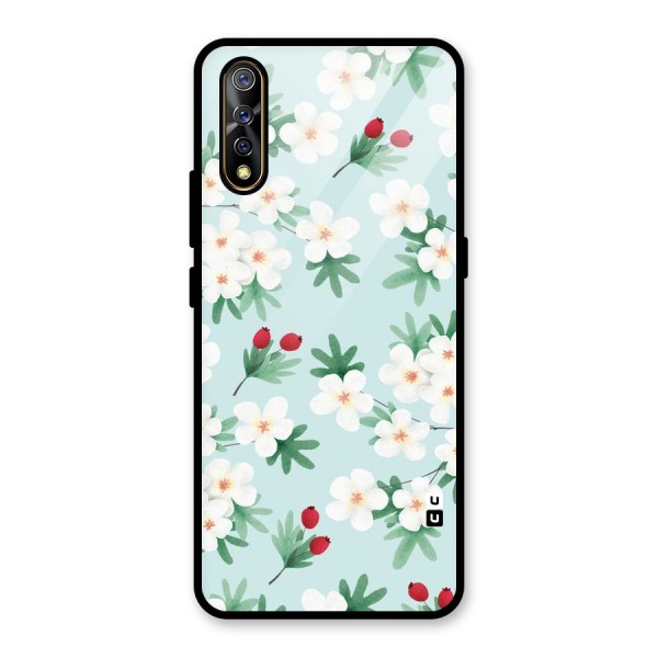 Flowers Pastel Glass Back Case for Vivo S1