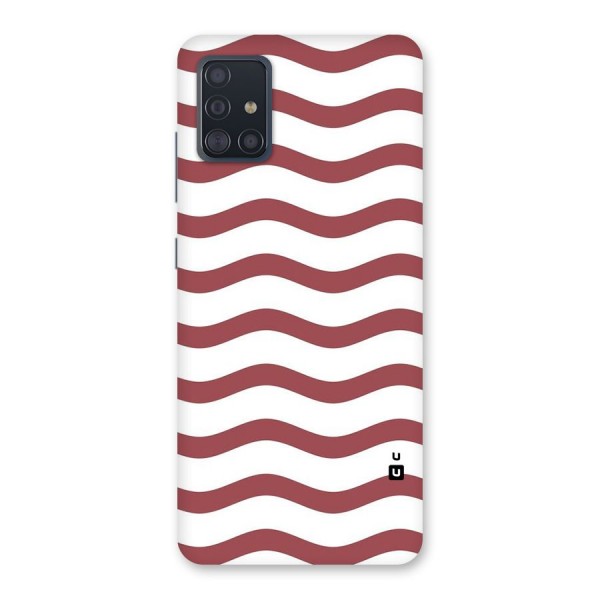 Flowing Stripes Red White Back Case for Galaxy A51