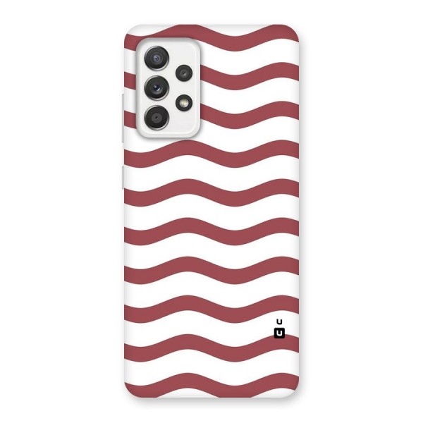 Flowing Stripes Red White Back Case for Galaxy A52