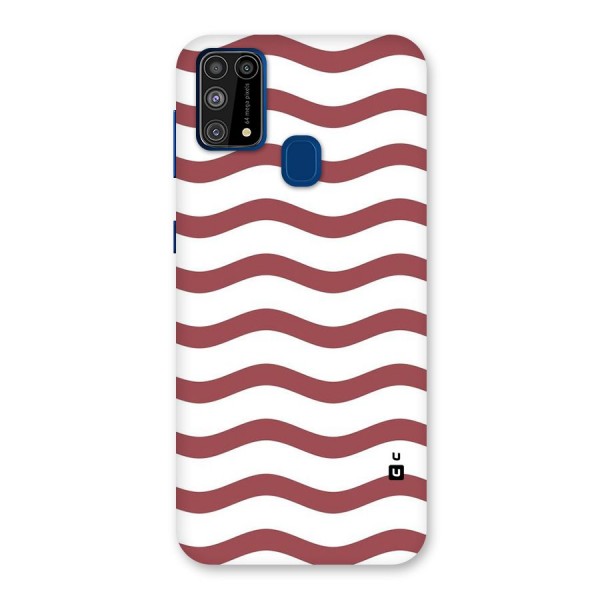 Flowing Stripes Red White Back Case for Galaxy F41