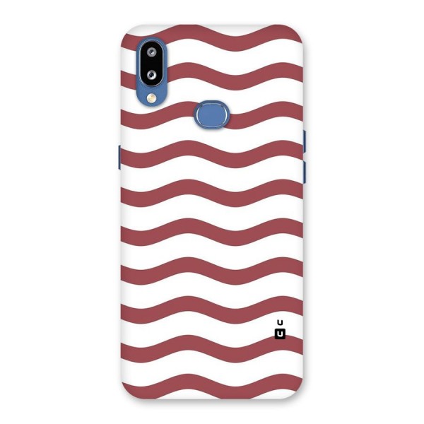 Flowing Stripes Red White Back Case for Galaxy M01s