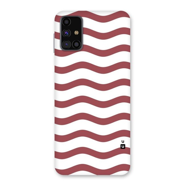 Flowing Stripes Red White Back Case for Galaxy M31s