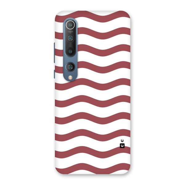 Flowing Stripes Red White Back Case for Mi 10