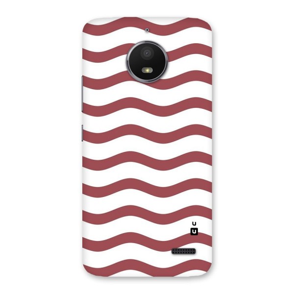 Flowing Stripes Red White Back Case for Moto E4