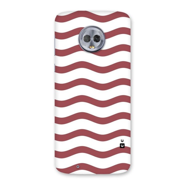 Flowing Stripes Red White Back Case for Moto G6