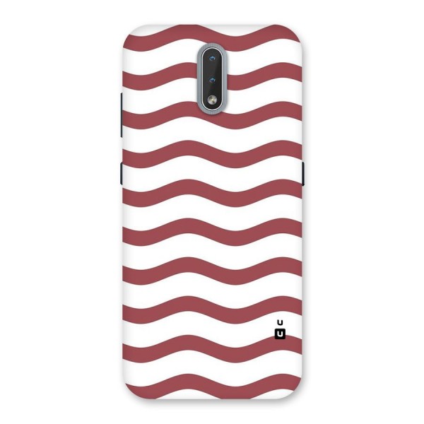 Flowing Stripes Red White Back Case for Nokia 2.3