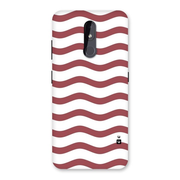 Flowing Stripes Red White Back Case for Nokia 3.2