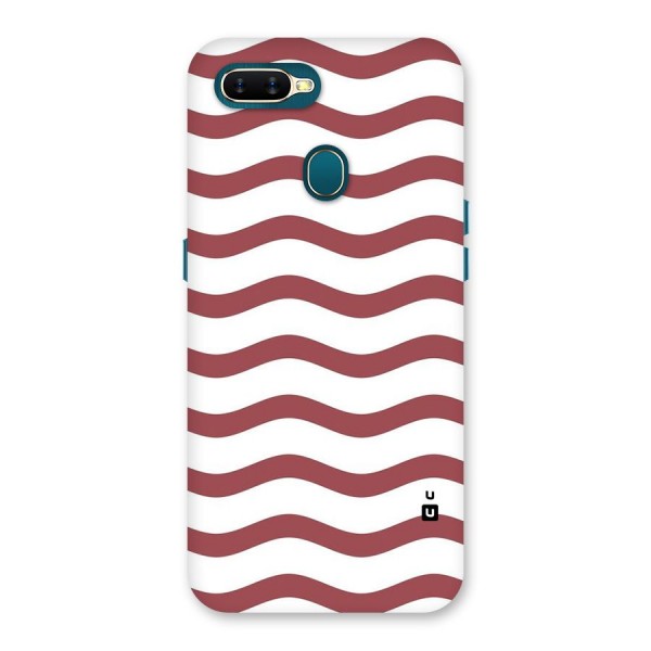 Flowing Stripes Red White Back Case for Oppo A12