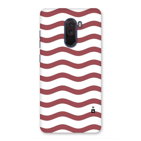 Flowing Stripes Red White Back Case for Poco F1