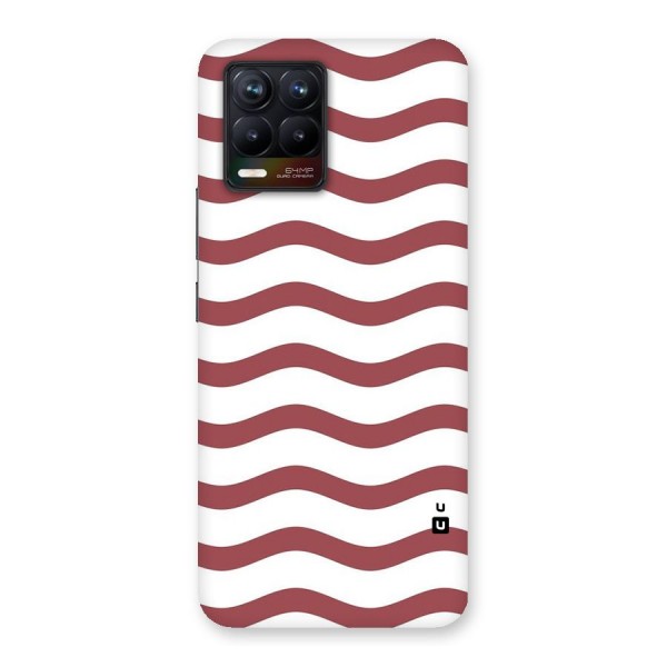 Flowing Stripes Red White Back Case for Realme 8