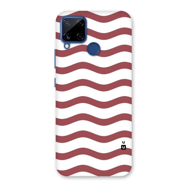 Flowing Stripes Red White Back Case for Realme C12