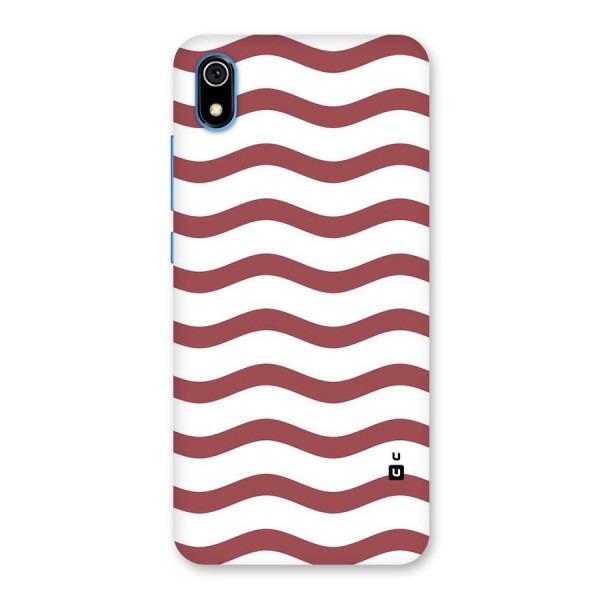 Flowing Stripes Red White Back Case for Redmi 7A