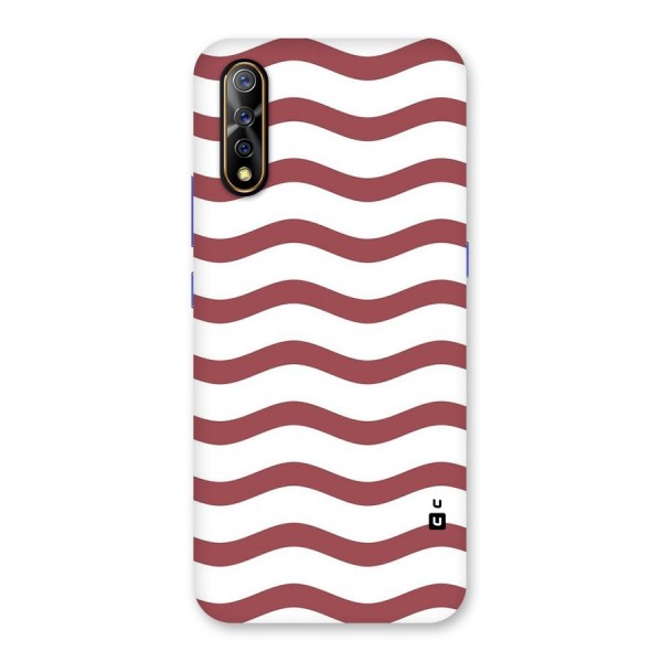 Flowing Stripes Red White Back Case for Vivo S1